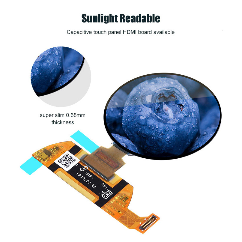 1.39 inch ips 454x454 rohs round oled display module lcd