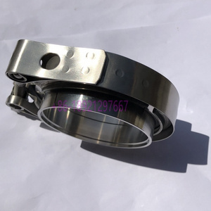 turbo downpipe muffler performance parts inch 2 . 5 V band flange exhaust clamp for turbo ball bearing flange coupling assembly