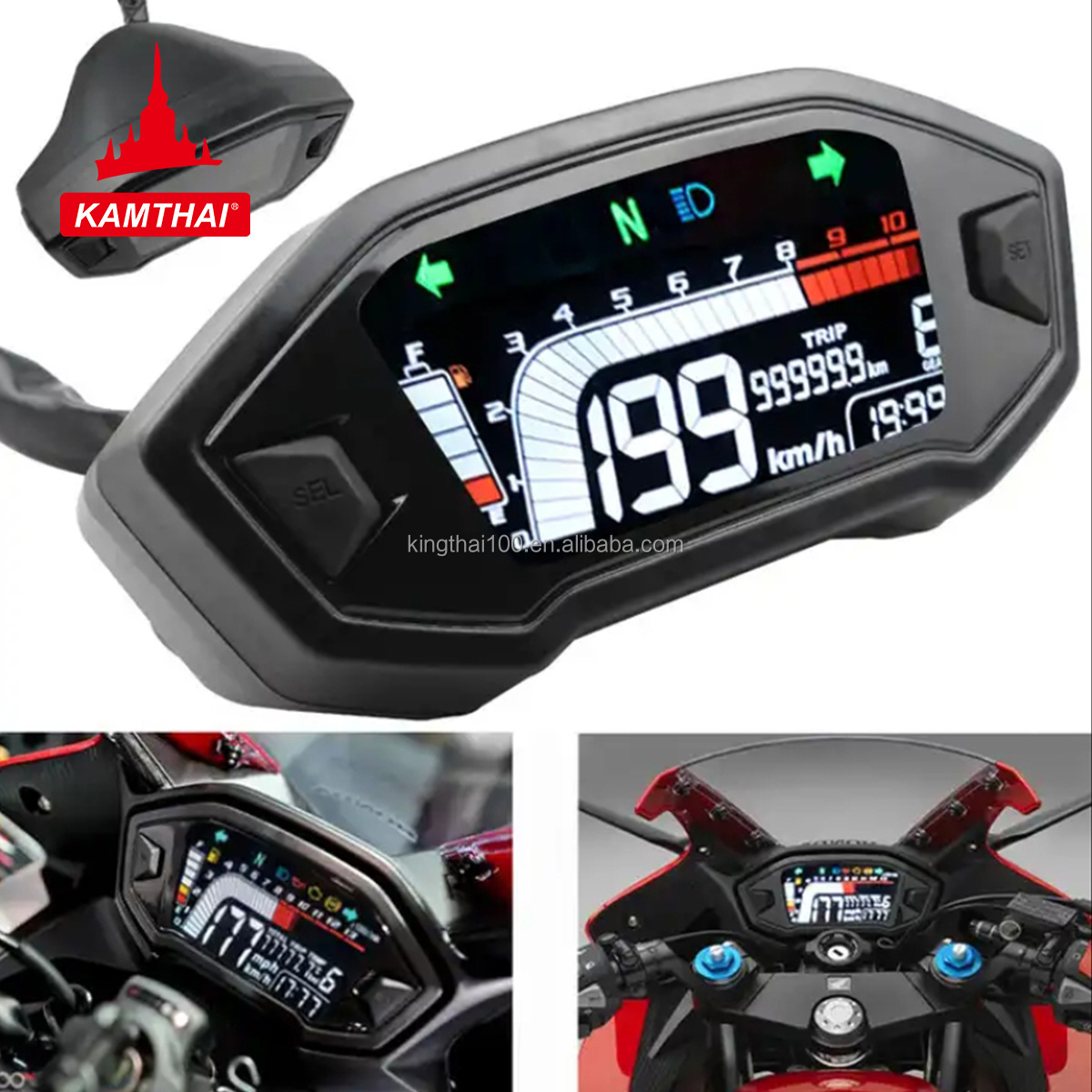 KAMTHAI Motorcycle Speedometer CRF 250 37100-KZZ-J81  Motorcycle Digital Speedometer for Honda CRF 250 Motorcycle Speedometer