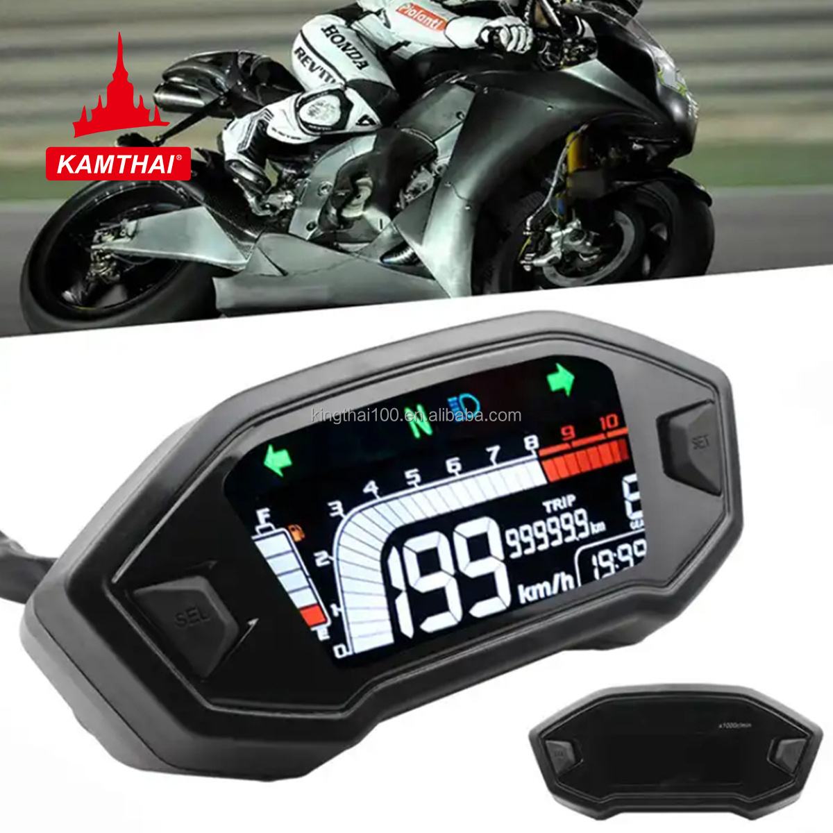 KAMTHAI Motorcycle Speedometer CRF 250 37100-KZZ-J81  Motorcycle Digital Speedometer for Honda CRF 250 Motorcycle Speedometer