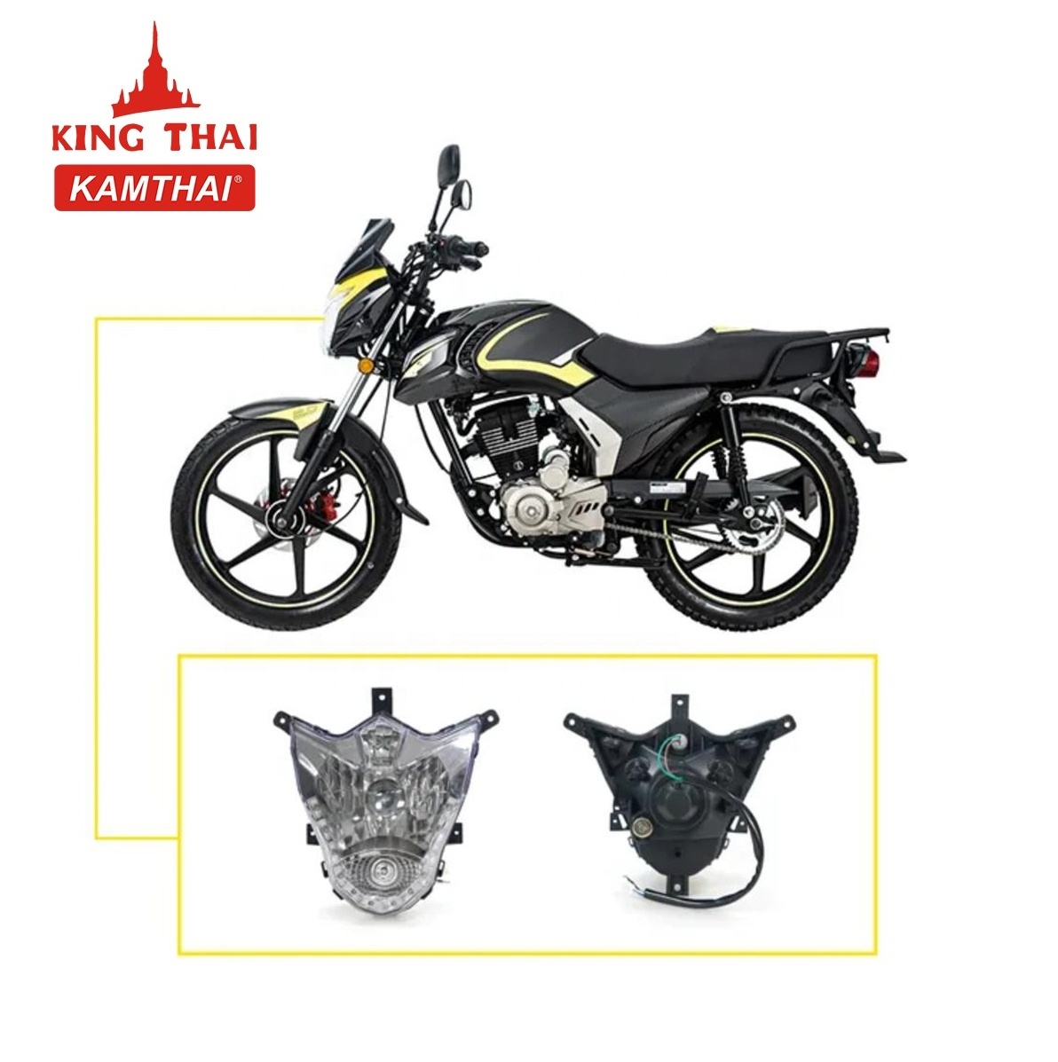 KAMTHAI New Motorcycle Lighting System 12V LED Headlight Motorcycle  For Honda CG 125 150 CC Motorcycle Headlight Assembly