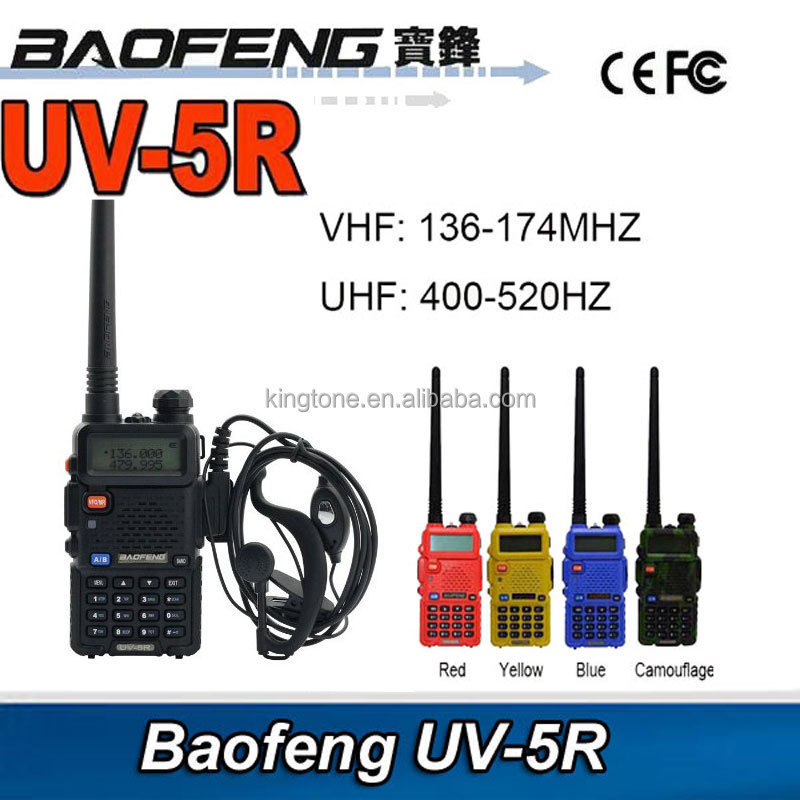 2024 Best Selling CE Handy Dual-band VHF UHF Radio Original Baofeng UV-5R 5W Long Distance Radio Talk Range 3-5km Walkie Talkie