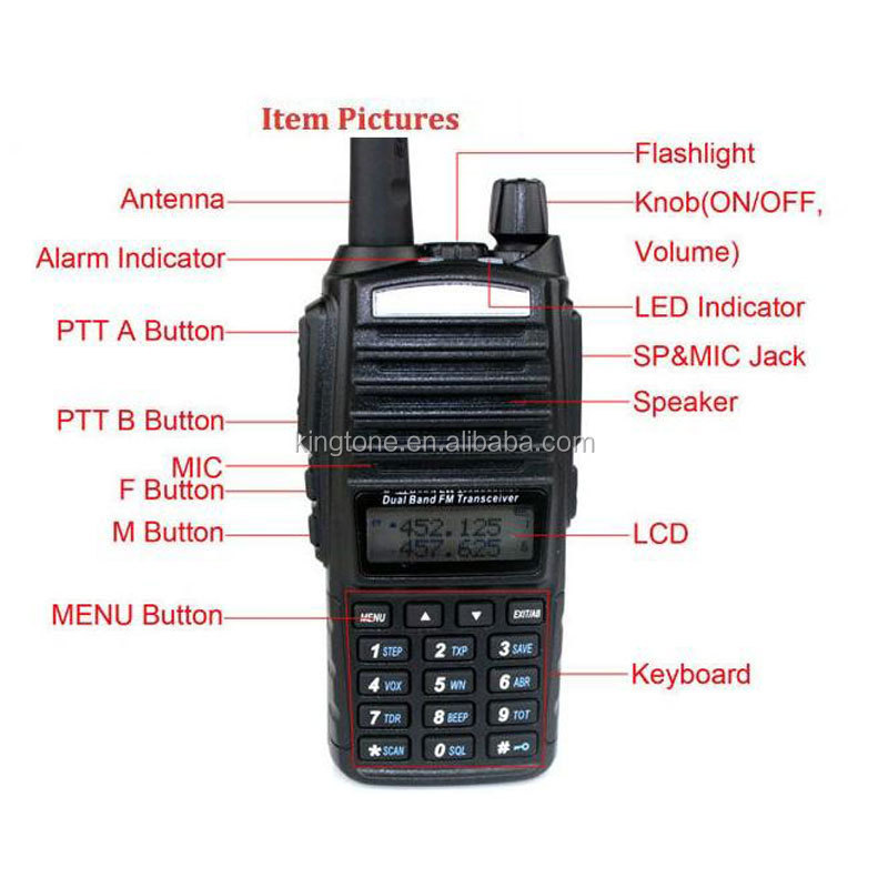 2023 Hot Sale Vhf/Uhf Radio Baofeng UV-82 Best Long Range Handheld 2 Way Ham Radio Walkie Talkie Dual Band 5W Two Way Radio