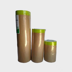 Biodegradable car automotive kraft paper masking film painters masking paper tapes for painting