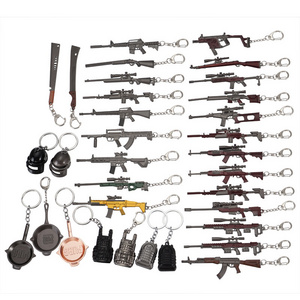 Jedi Survival Gun Weapon Model Pendant Keychain Eating Chicken Game Around The Net Cafe Gift Metal Gun Keychain