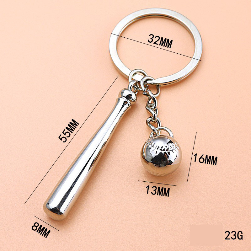 Premium souvenir Promotional Gifts mini 3D baseball bat keychain metal