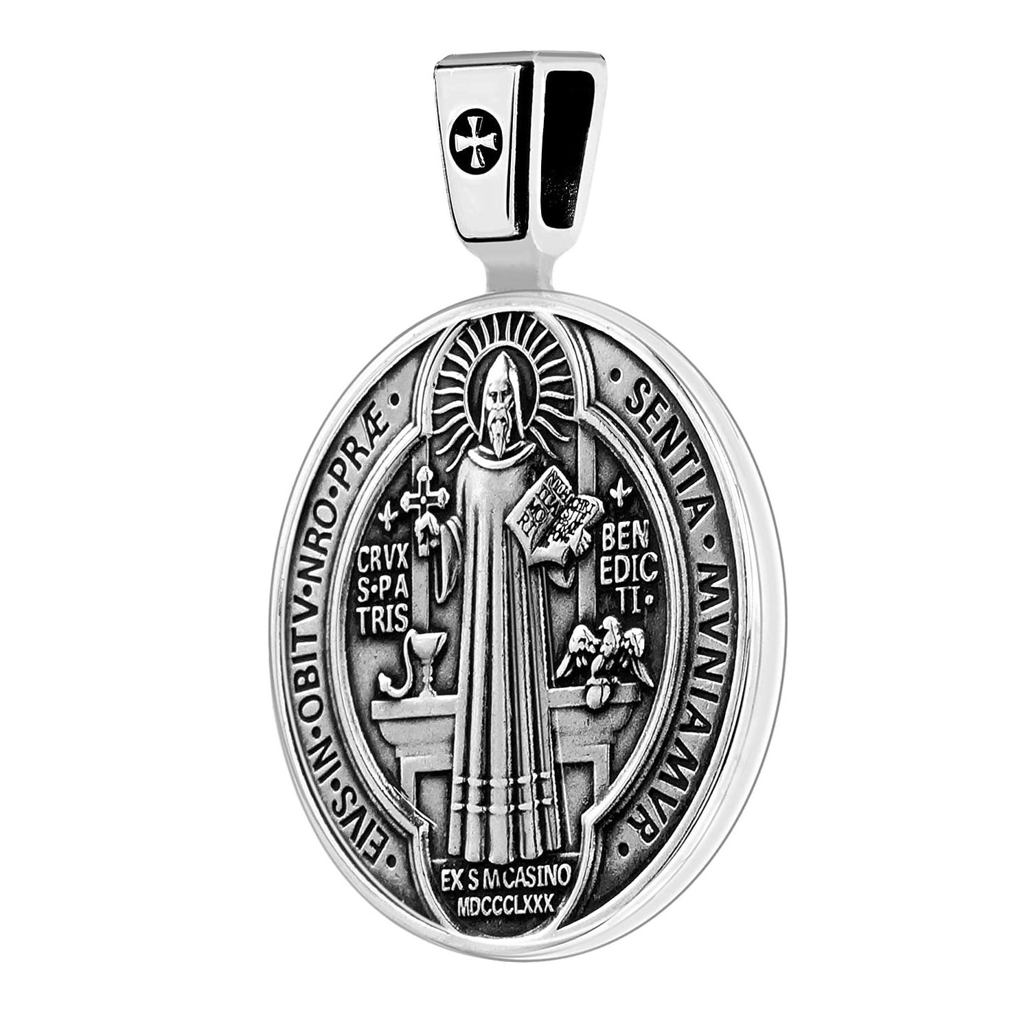 Manufacture Wholesale Custom Low Price Antique Silver Saint St Benedict Medal