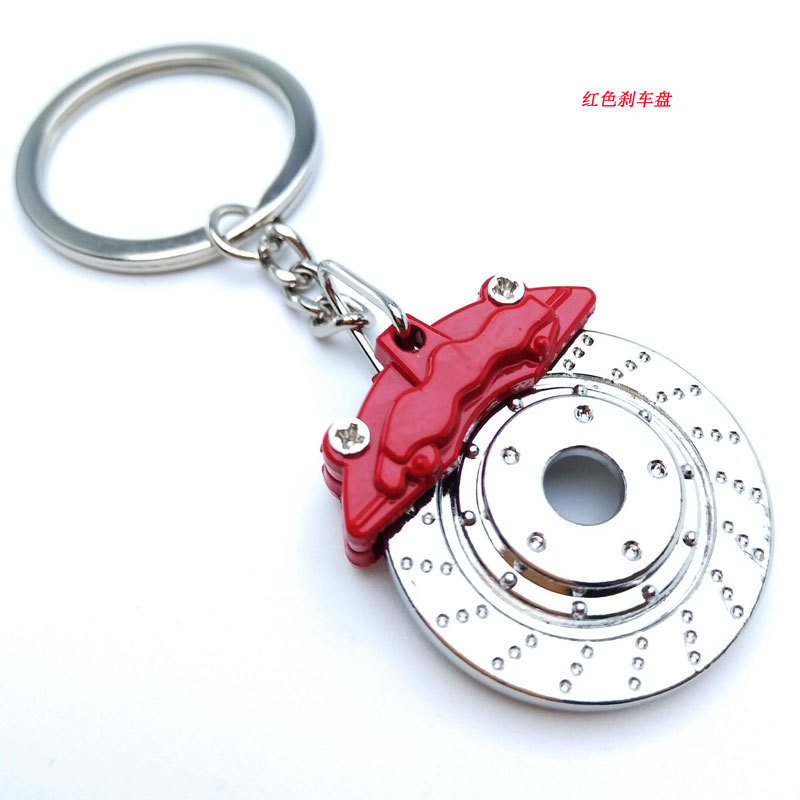 In Stock  Mini Creative Disc Brake Keychain Cute Metal Auto Parts Disc Brake Keychain For Men Gift Car Accessories Keychain