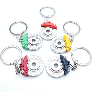 In Stock  Mini Creative Disc Brake Keychain Cute Metal Auto Parts Disc Brake Keychain For Men Gift Car Accessories Keychain