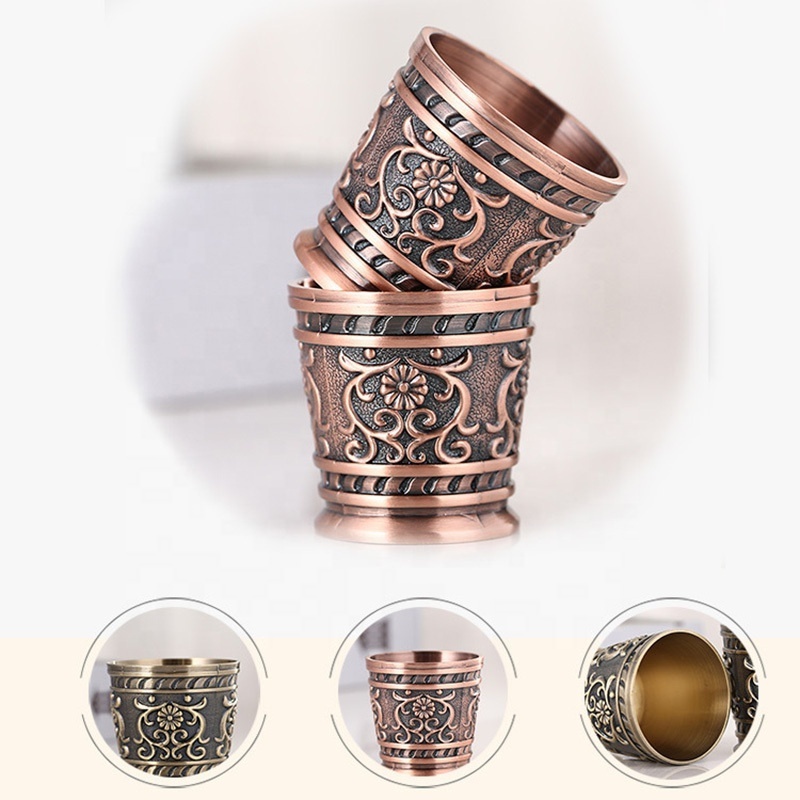 European Cheap Wholesale Stainless Steel Wine Glass Cup Rose Gold with Custom Logo Unique Feature for Red Wine Accessories