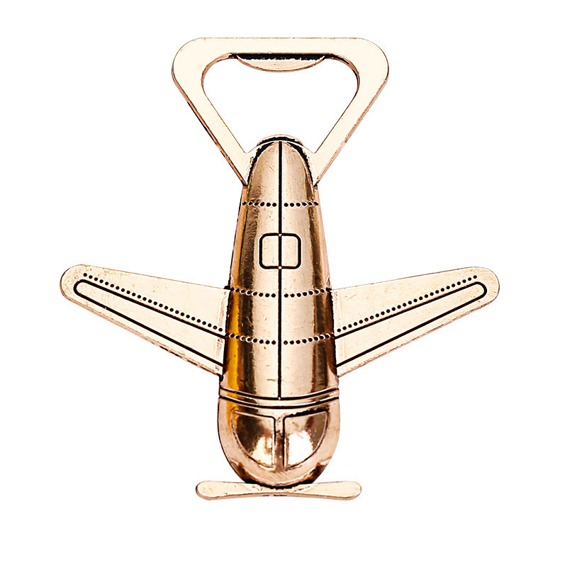 Custom Metal Gold Plane Shape Bottle Opener Airplane Kitchen Tools Travel Beer Party Zinc Alloy Metal Air Plane Bottle Opener