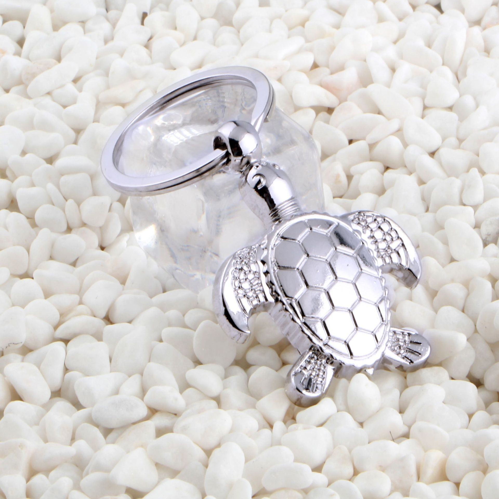 Silver Turtle Designer Keychains Sea Animal Turtle Keychain Factory Supply Wholesale Custom Metal Metal for Cancun Eco-friendly