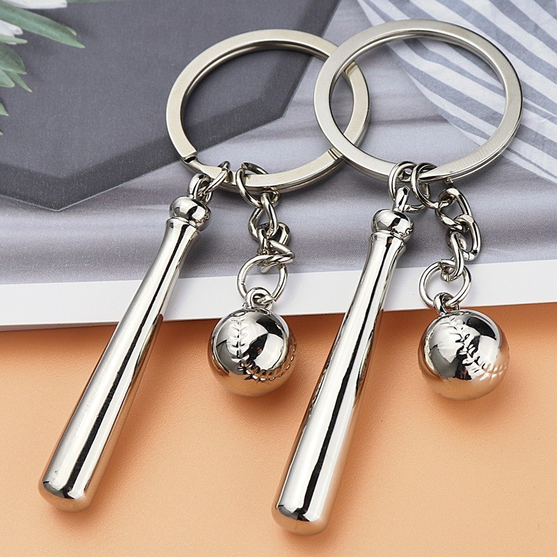 Premium souvenir Promotional Gifts mini 3D baseball bat keychain metal