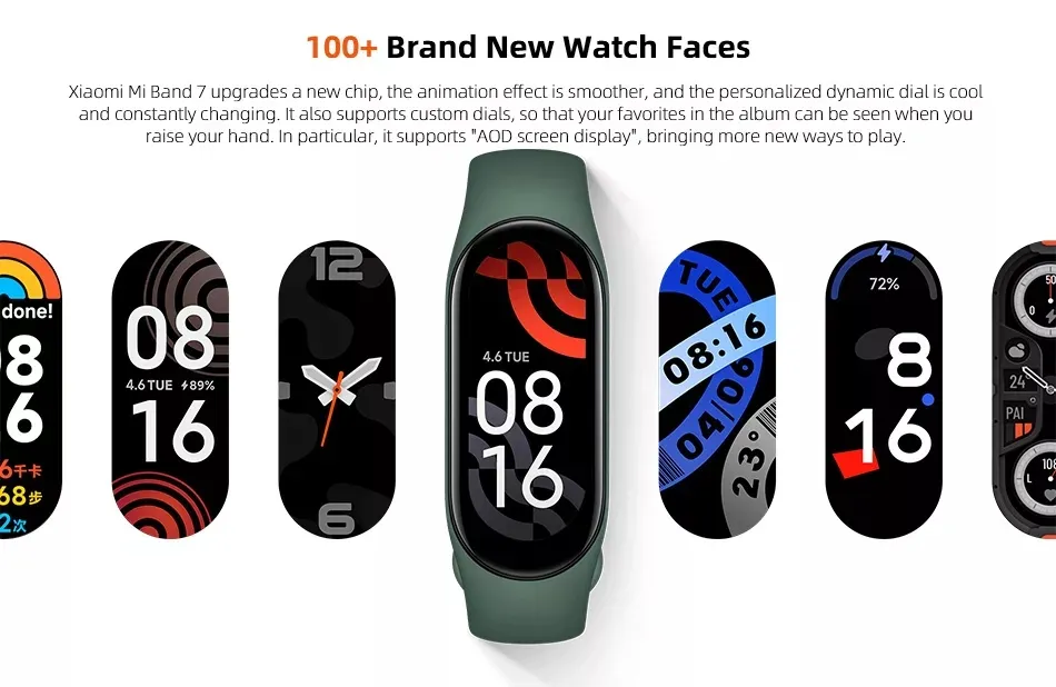 Xiaomi Mi Band 7 1.62 AMOLED Mi Fitness Tracker Waterproof xiaomi smart band 6 band7 miband5 In stock !