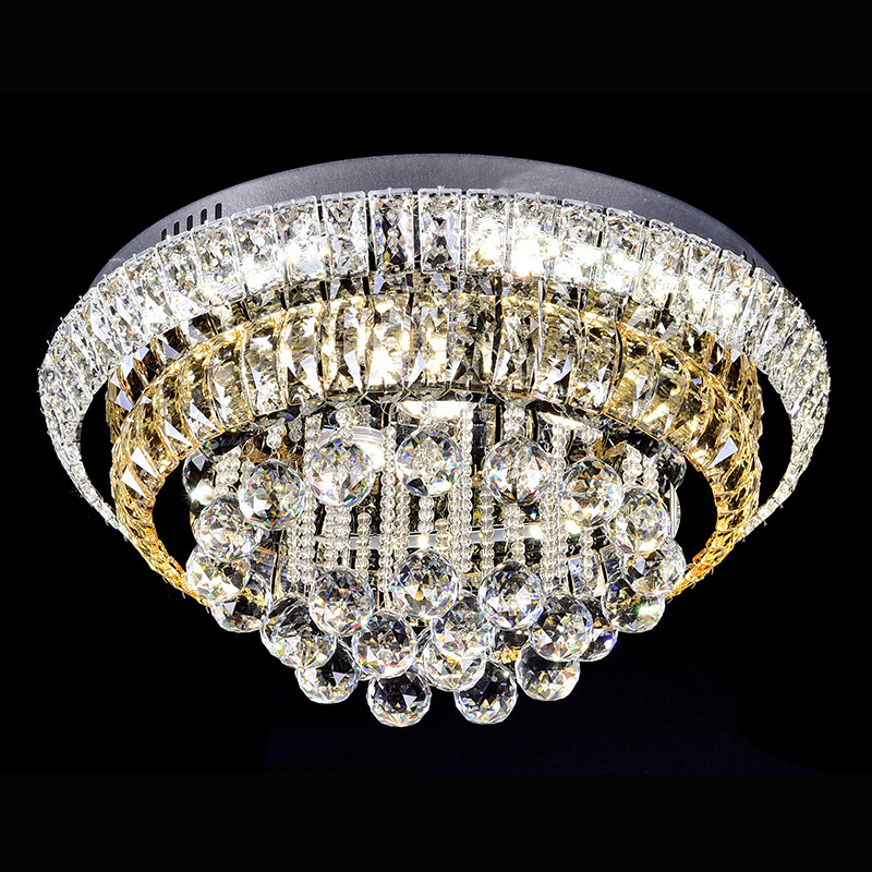 New Modern Ceiling Light Crystal  Material Round Classic Led crystal chandelier round living room led indoor lighting