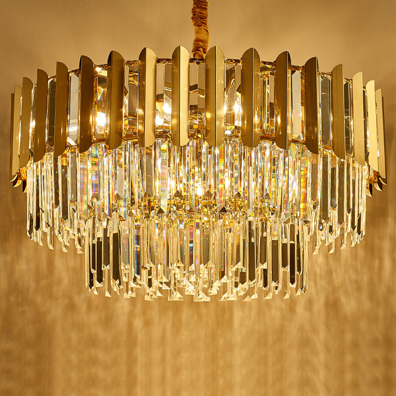 Wholesale Crystal Chandelier Luxury Ceiling Designer Contemporary Room Decoration Modern Hanging Pendant Jhumar Lights Fixture