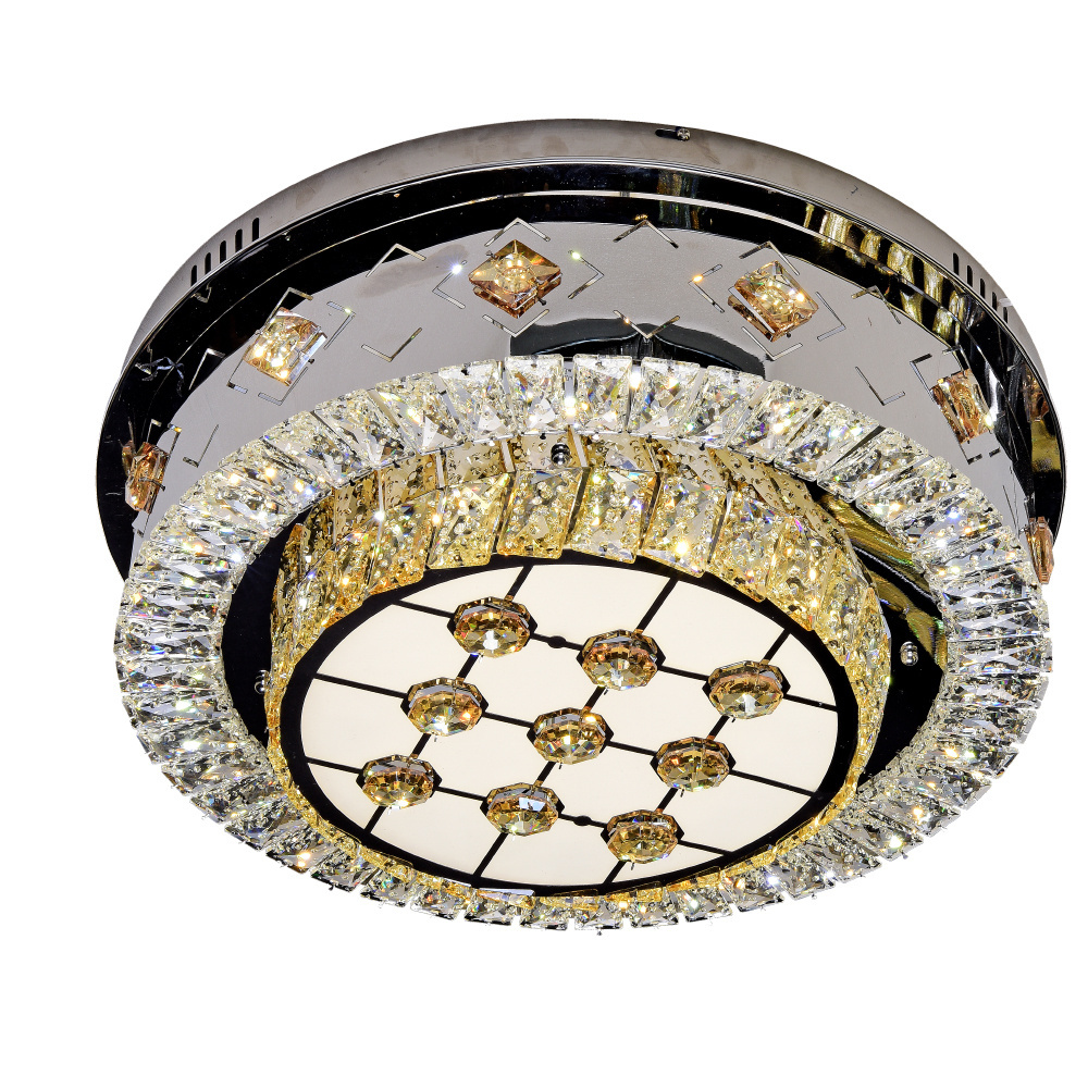 High-quality Led Crystal Ceiling Lighting Fixtures Round Ceiling Lamps for Living Room Hotel Lobby