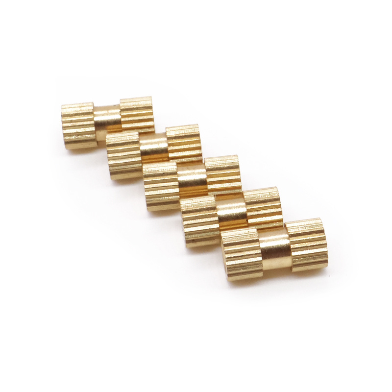 OEM Custom Precision Brass Nickel Plated Kurling Inserts Cnc Machining Micro Parts Brass Insert Nut