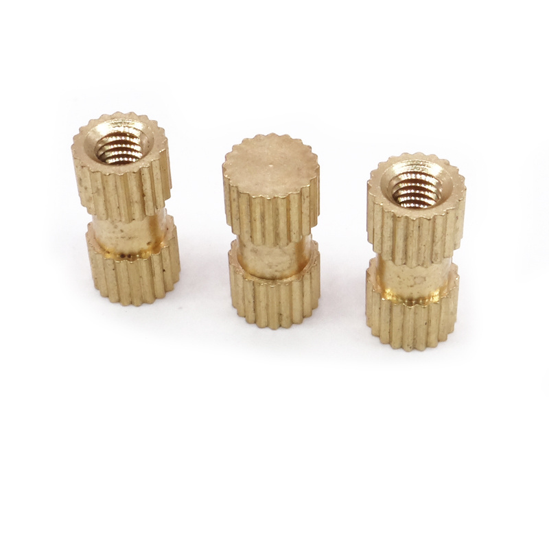 OEM Custom Precision Brass Nickel Plated Kurling Inserts Cnc Machining Micro Parts Brass Insert Nut