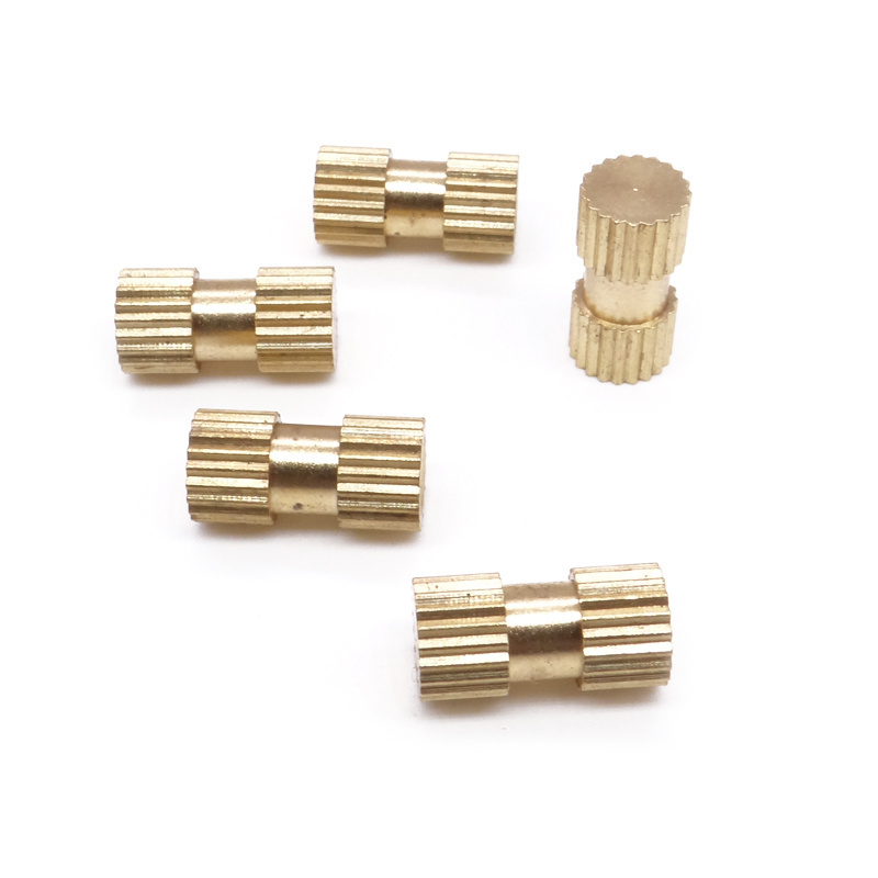 OEM Custom Precision Brass Nickel Plated Kurling Inserts Cnc Machining Micro Parts Brass Insert Nut