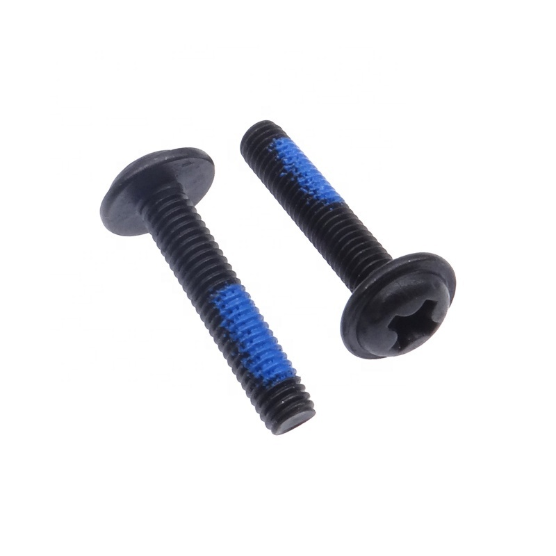 Customized Colors Anti-Loosening Screws Torx nylon patch screw loctite quality self locking blue nylok patch loctite screws