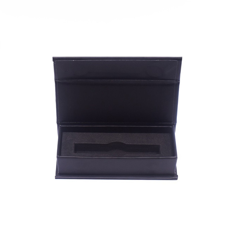 Black gift paper rigid boxes 1ml 1 gram cartridge packaging disposable carts Custom Flip Top Magnetic Box