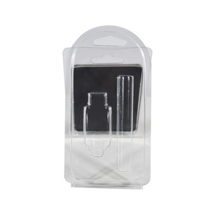 Stock PET PVC clear clamshell packs cartridge 1g cart clam shell blister packaging for syringe