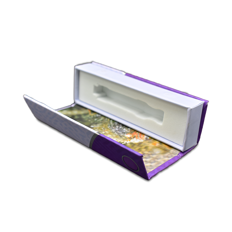 Custom Childproof Drawer Box Foam Insert 1 Gram Glass Cart Packaging Box Visible Window