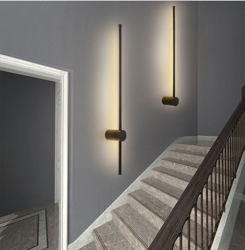 Modern minimalist strip light linear light bedside staircase corridor living room LED indoor line wall light