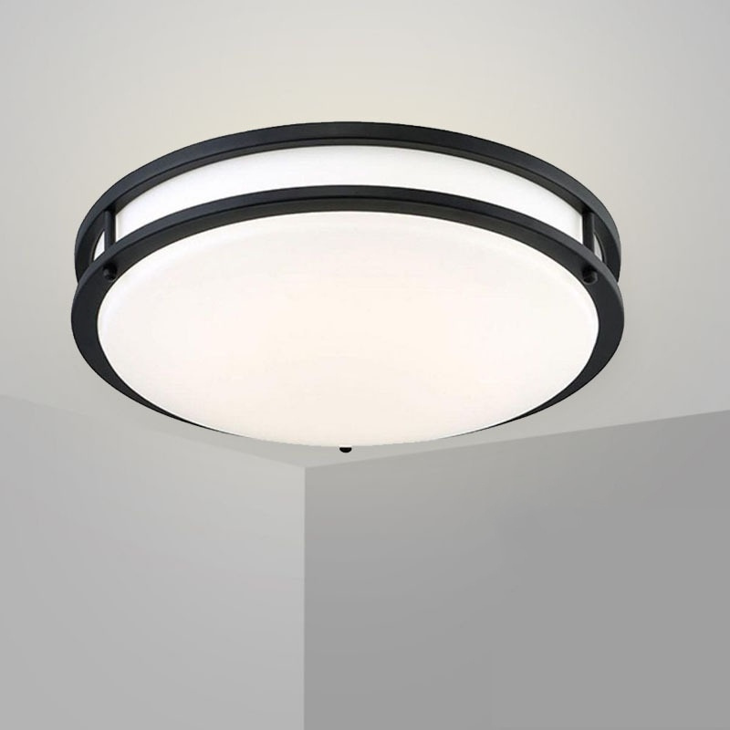 High quality indoor surface mounted lighting fixtures circular iron acrylic LED ceiling lights for household use