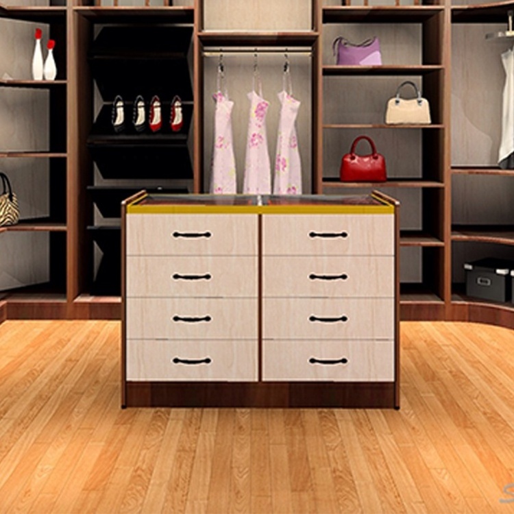 KINGV modern bedroom furniture clothes dressing room rattan closet fitted mirror storage cabinet melamine MDF wardrobe