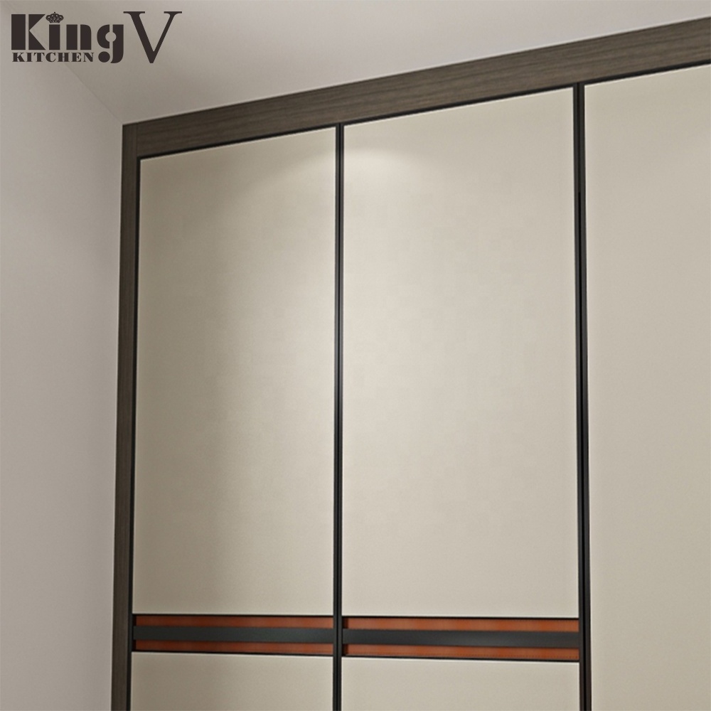 KINGV   double color bedroom furniture wardrobe design laminate colours combination