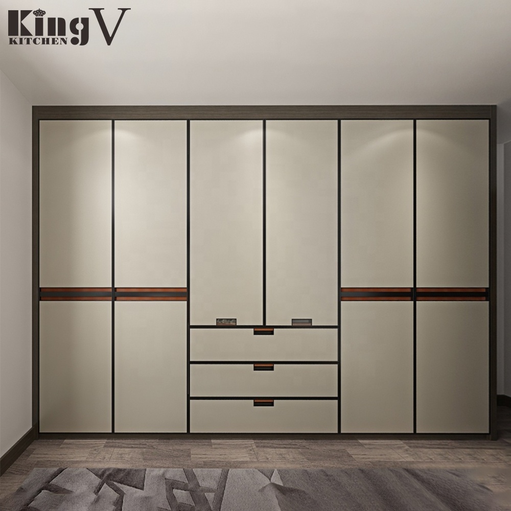 KINGV   double color bedroom furniture wardrobe design laminate colours combination