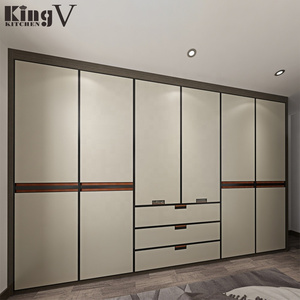 KINGV   double color bedroom furniture wardrobe design laminate colours combination