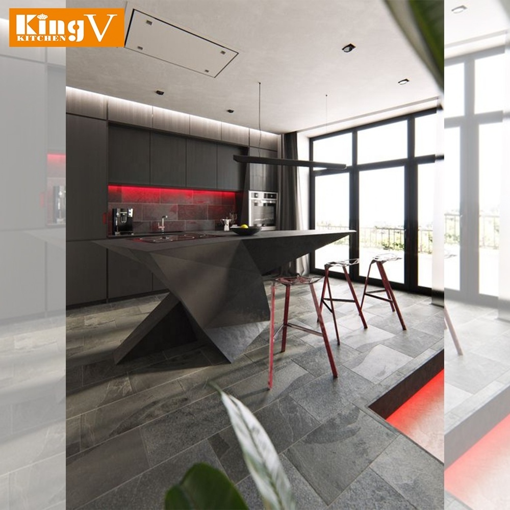 KINGV Factory direct modern style kitchen island wholesale price for display kitchen cabinets for sale