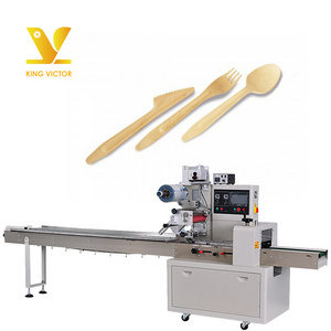 KV Automatic Restaurant Disposable Cutlery Plastic Spoon Fork Knife Sealing Packaging Machine Price