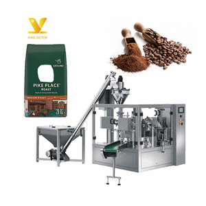 Full automatic 500g-5kg premade bag doypack stand up pouch coffee powder filling and packaging machine