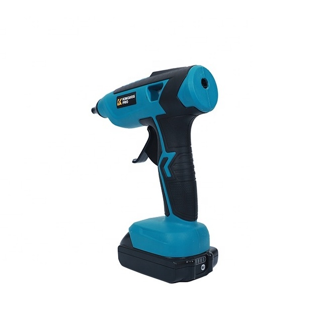 New style  Battery Pack blue  cordless rechargeable  hot melt glue gun