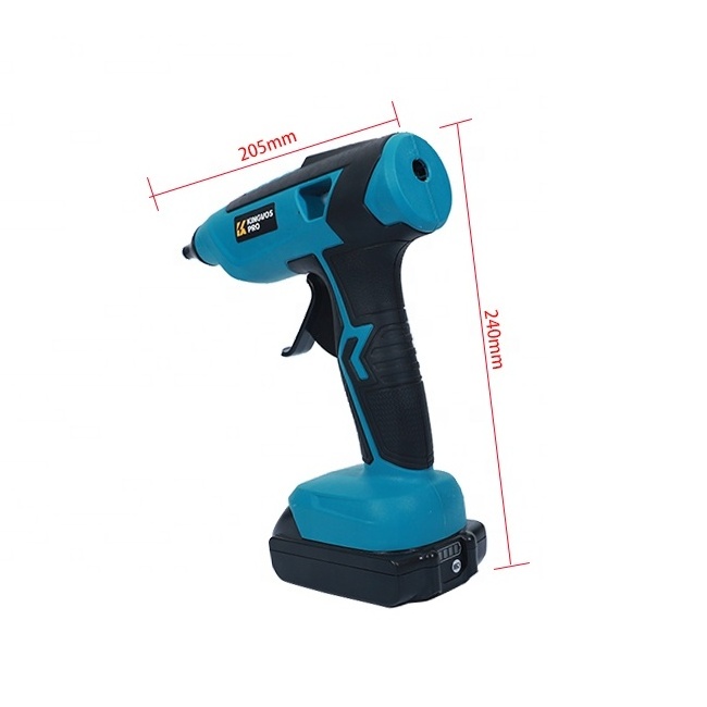 New style  Battery Pack blue  cordless rechargeable  hot melt glue gun