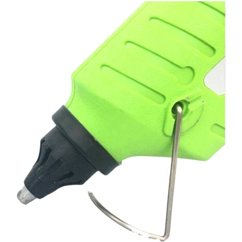 60W full size green Hot Glue Gun KV-JQ601 with 2pcs Hot Melt Glue Sticks for Crafts School Home Repair DIY Hand Tools