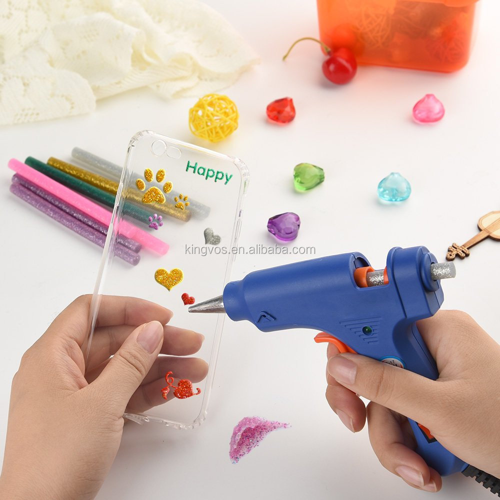 Factory direct selling straight sales hot melt glue gun with 11mm stick Glitter Glue Stick