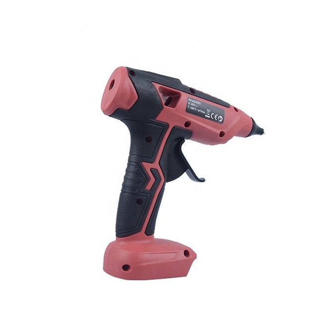 New hot glue gun style  Battery Pack red cordless rechargeable  hot melt glue gun for DIY