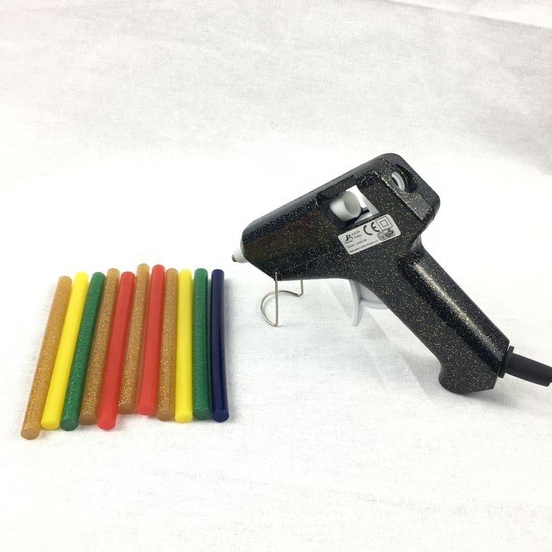 standard style 10W  Repair DIY Hand Tools Hot melt Glue Guns black with 2pcs Hot Melt Glue Sticks for Crafts