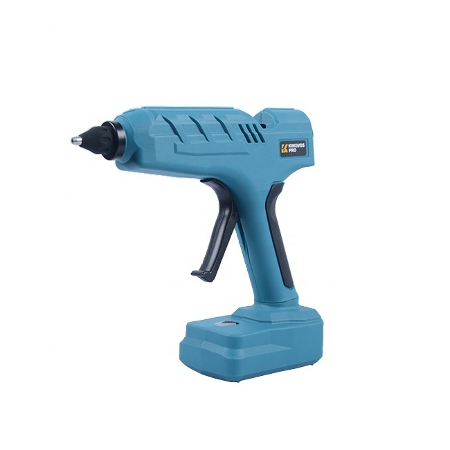 New style  Blue cordless rechargeable  with battery pack hot melt glue gun for DIY