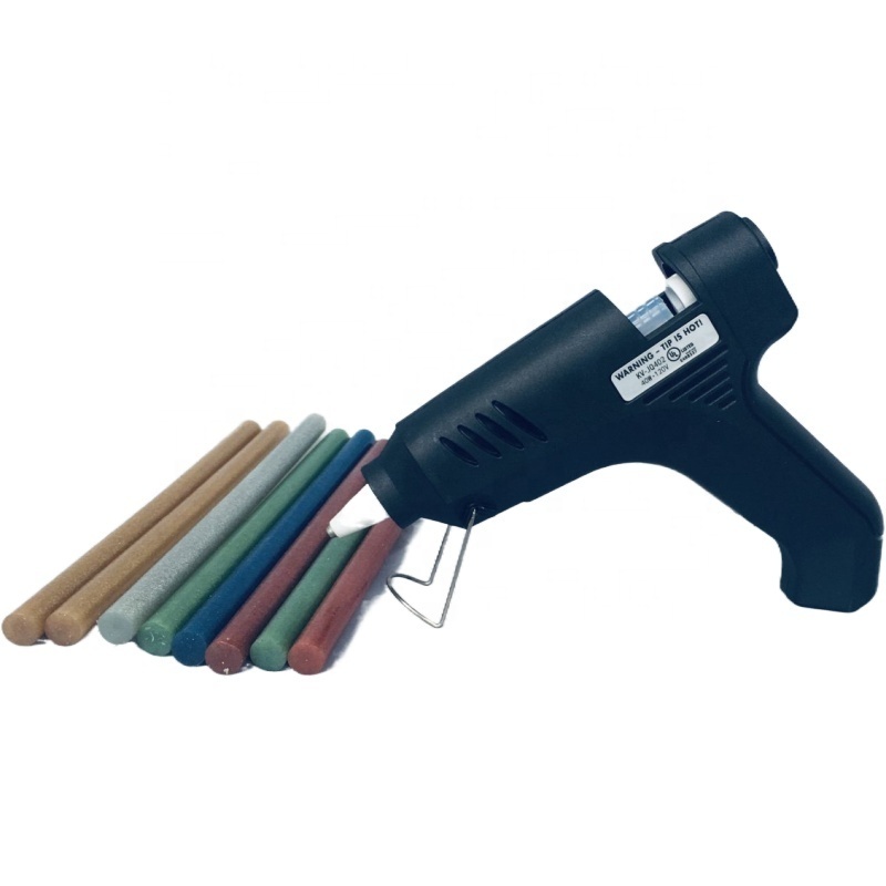 Factory wax seal hot glue gun melt straight 40W Black hot melt glue wax gun pistolet colle a froid with 2 glue sticks