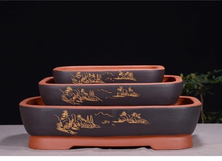 Wholesale Bonsai pot supplier For bonsai lovers Large ceramic pots oval pots for bonsai tree