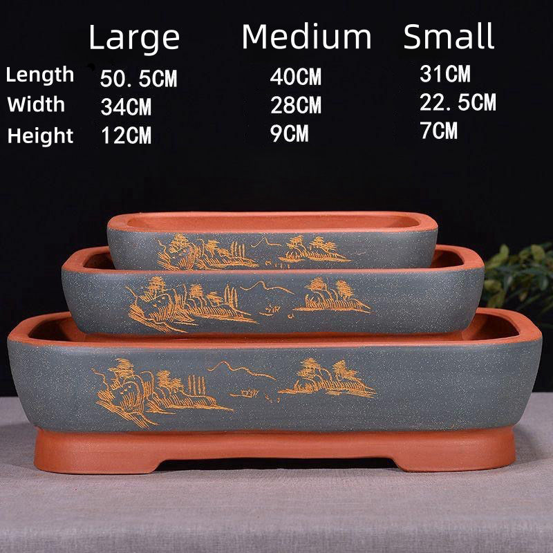 Wholesale Bonsai pot supplier For bonsai lovers Large ceramic pots oval pots for bonsai tree