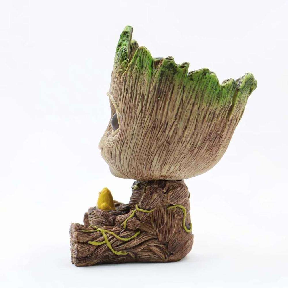 Popular Polyresin Groot Flower Pots Cute Baby Groot Figurine Pen Pot Christmas Gifts