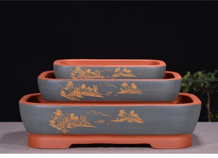 Wholesale Bonsai pot supplier For bonsai lovers Large ceramic pots oval pots for bonsai tree