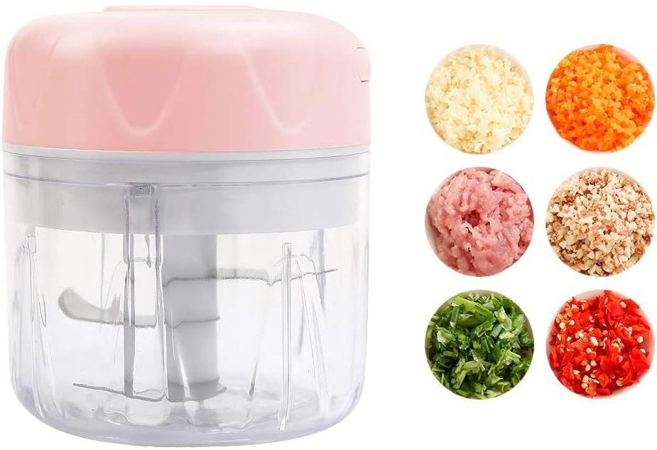 Newest 100ml 250ml Electronic Vegetable Cutter Mini Salad Food Slicer Shredder One Touch Professional Electric Vegetable Chopper